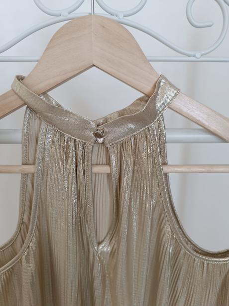 Zlaté plisované šaty mohito, mohito,xs