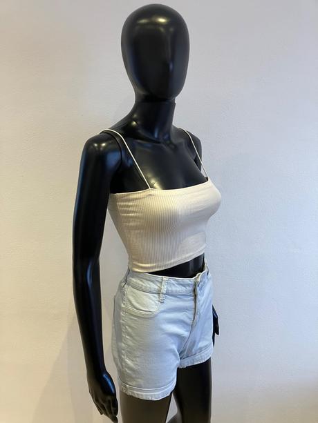 Dámsky crop top béžový pull bear (s), pull&bear,s