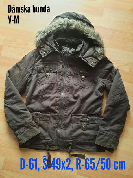Dámska zimná bunda s kapucňou, m