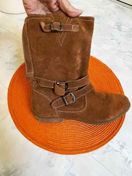 Semišové kožené čižmy, 37