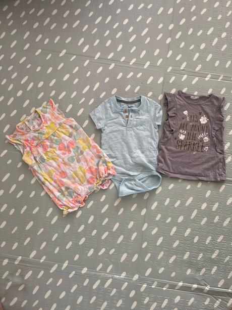 Letné body + overal + tričko, 68–80