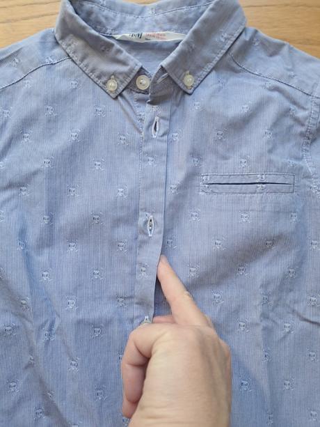 Prúžkovaná košeľa pre rockera veľkosť 6-7 rokov, h&m,122