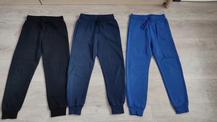 Zateplené tepláky 3ks, h&m,134