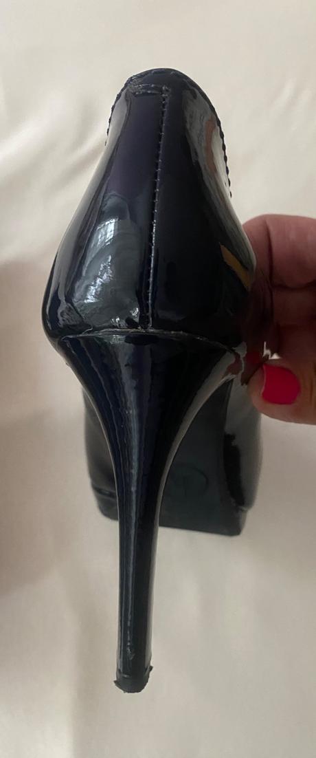 Lodičky tmavomodré lakované, armani,37