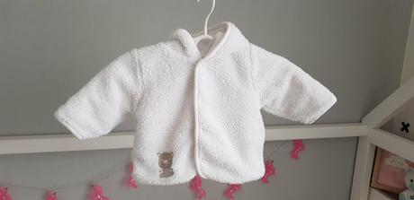 Biela jemnučká mikina s kapucňou veľ. 62, f&f,62