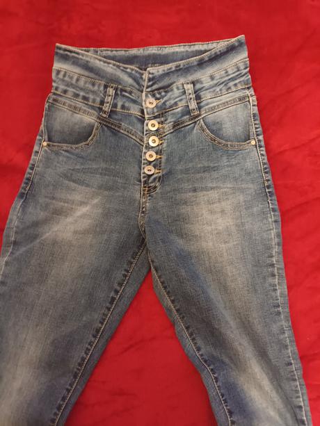 Damske rifle vyšší pas, ad style,28