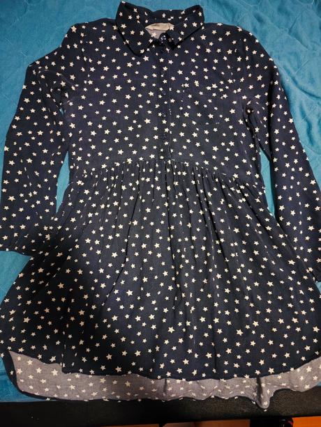 Hviezdičkové šaty s dlhým rukávom, h&m,164