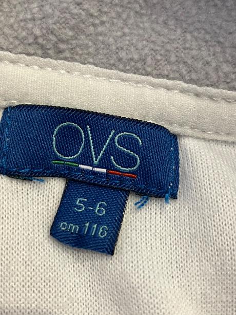 Chlapčenská flisová mikina biela ovs (5-6r.), ovs,116