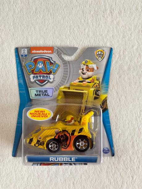 Paw patrol - zberateľské kovové autíčko rubble, 