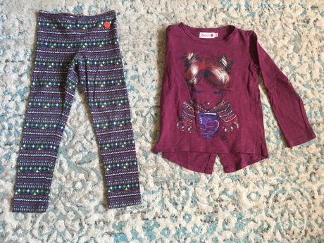 Set trička s dlhým rukávom s legínami zn.boboli, 98