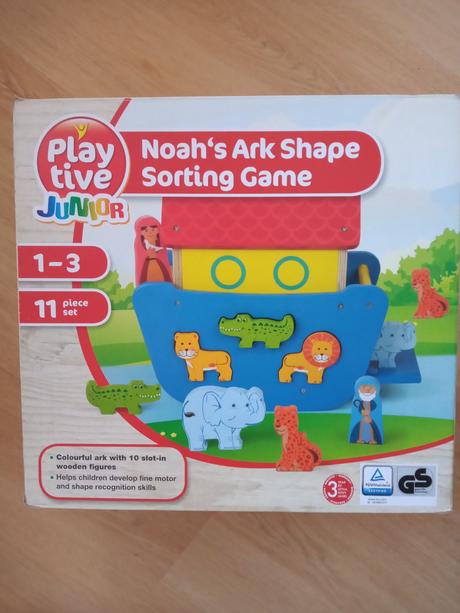 Drevená vkladačka noemova archa, 