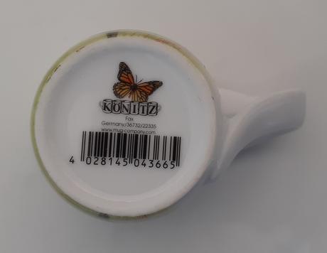 Porcelánová šálka na espresso - konvalinky zelená, 