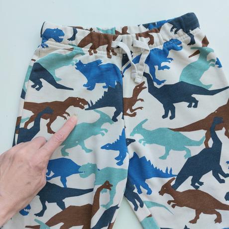 Tepláčky s dino kamuflážou, zachovalé, h&m,116