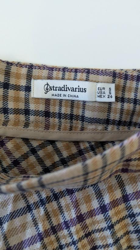 Plisovaná károvaná midisukňa stradivarius, stradivarius,s