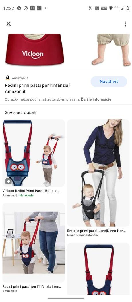 Popruhy na učenie detí chodiť, 