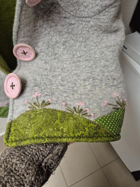 Vlnený kabát zn. makadesign hand made m-l, m