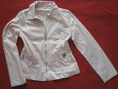 Svetloružová bunda veľ. 152, 152