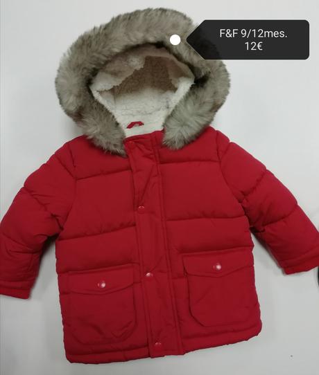 Červená zimná bunda uni, f&f,80