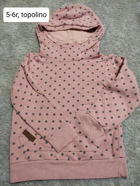 Teplá mikina s bodkami,5-6r, topolino,116