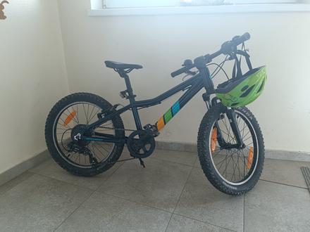 Detský horský bicykel bergamont 20" modrý + prilba, 20
