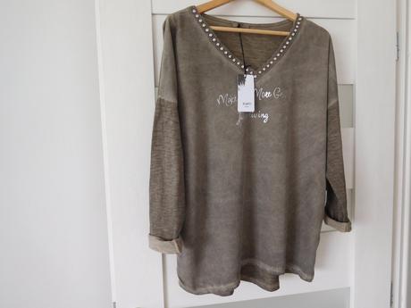 Tričko s dlhým ruk. ležerného strihu-l/xl bavlna, l