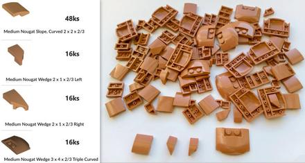 X7 lego originál diely, medium nougat,