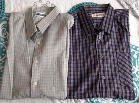 Košeľa 2ks štvorčekový vzor, xxl