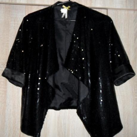 Elegantné čierne bolerko, 42