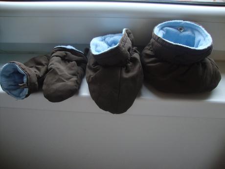 Tmavohnedá kombinéza/overal s modrým futrom, 62