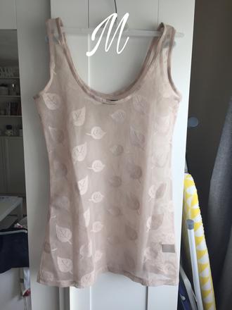 Priesvitn top s lístkami, gate,m