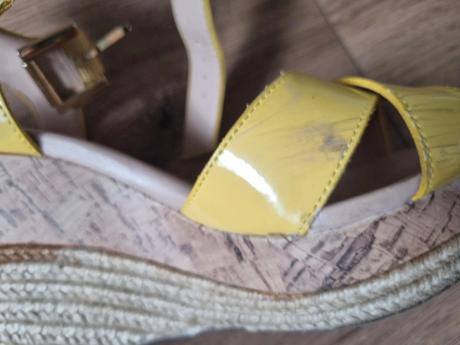 Žlté sandále na klinovej podrážke f&f veľ. 36, f&f,36