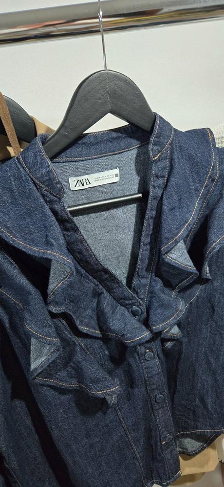 Riflová košeľa zara, zara,m