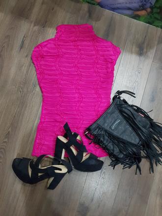 Tricko ruzove s trblietkami, m