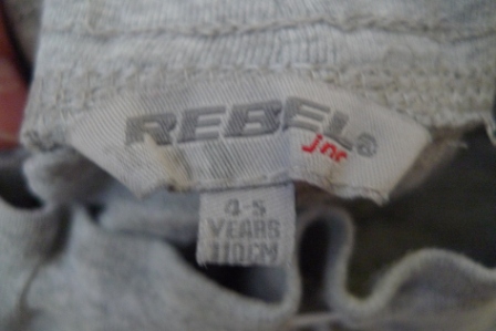 Šedé kraťasy rebel č.104-110, rebel,104