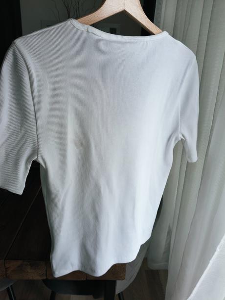 Calvin klein rebrovaný bavlnený top m-l, calvin klein,l / m