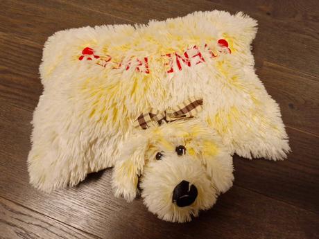 Nadherna hracka/vankusik z makkej strihanej bavlny,