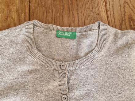 Kvalitny svetrik dievca 146-150cm sedy benetton, benetton,146