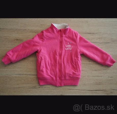 Dievčenská ružová mikina, lupilu,86