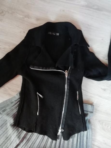 Biker vlnená bunda, zara,xs