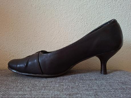 Hnedé kožené lodičky (veľkosť 36), 36