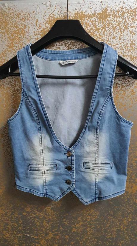 Damska riflova vesta red pepper, l