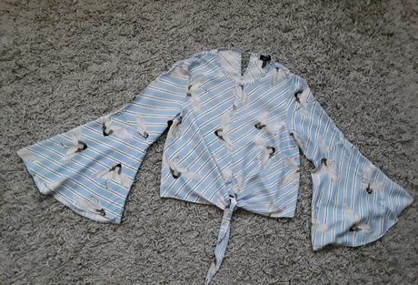 Crop top blúzka, new look,l