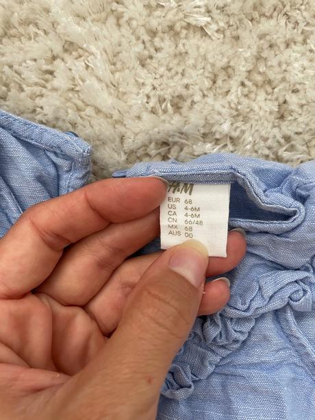 Nové modré tričko hm, h&m,68