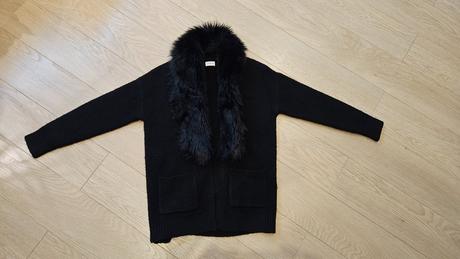 Svetrik s chlpatym golierom, f&f,128