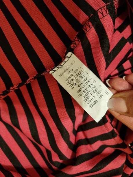 Sýtoružovo čierne elastické šaty veľ. 38 s opaskom, 38