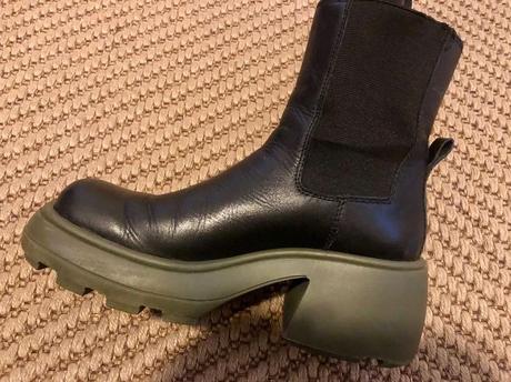 Zara kožené cchunky sole ankle boots 38/39, zara,39