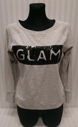 Svetlo sivá mikina s nápisom glam, arizonna 152 cm, 152