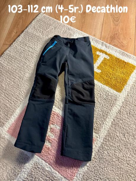 Softshellové nohavice, decathlon,110
