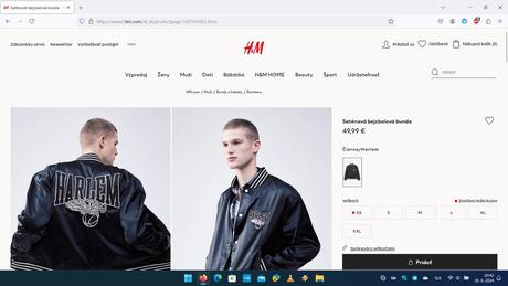 Zimná bunda hm, bombéra hm, h&m,l