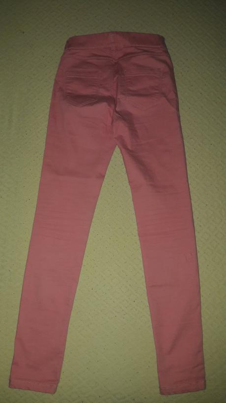 Lososové dievčenské nohavice, 158